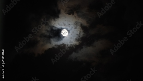 moonlight in the clouds