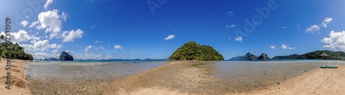 Impression of the paradisiacal Maremegmeg beach near El Nido on the Philippine island of Palawan during the day