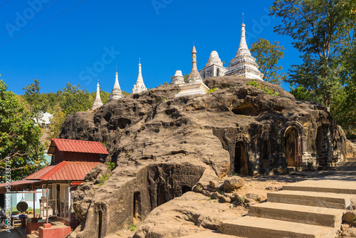 Exterior of Hpo Win Daung Caves (Phowintaung Caves), Monywa, Myanmar photo