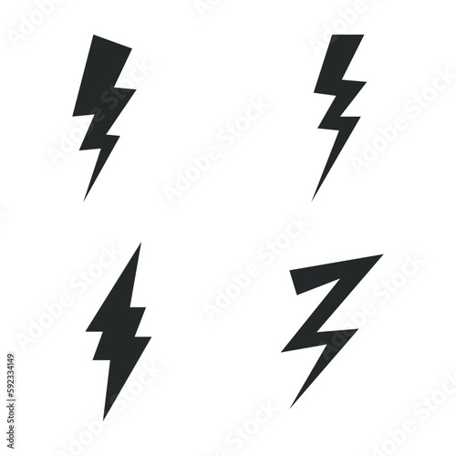 Free Download Lightning icon set on white background. vector illustration EPS - GFXLoad