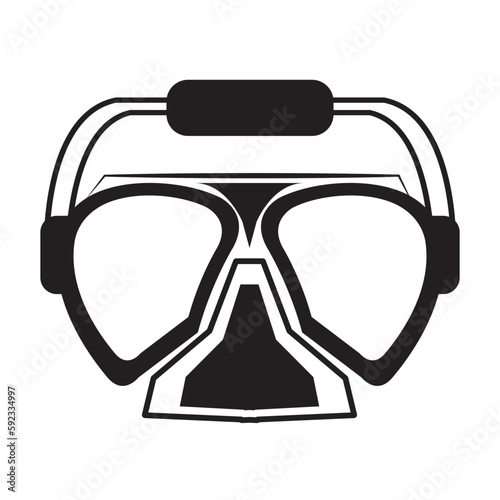 DIVING EQUIPMENT icon design template vector