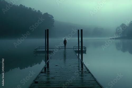 A mysterious creepy lake surrounded by a dark forest. Great for stories of horror, crime, suspense, serial killer, mystery, supernatural, suspense and more.