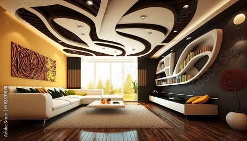 nice picture of a beautiful living room with a beautiful ceiling