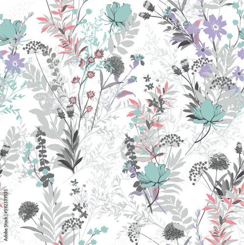 seamless pattern with flowers