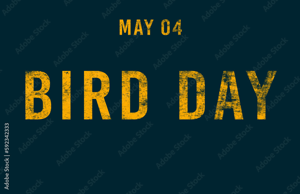 Happy Bird Day, May 04. Calendar of May Text Effect, design Happy Bird Day, May 04. Calendar of May Text Effect, design