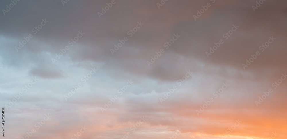 romantic soft sunset sky background in dreamy pastel colors
