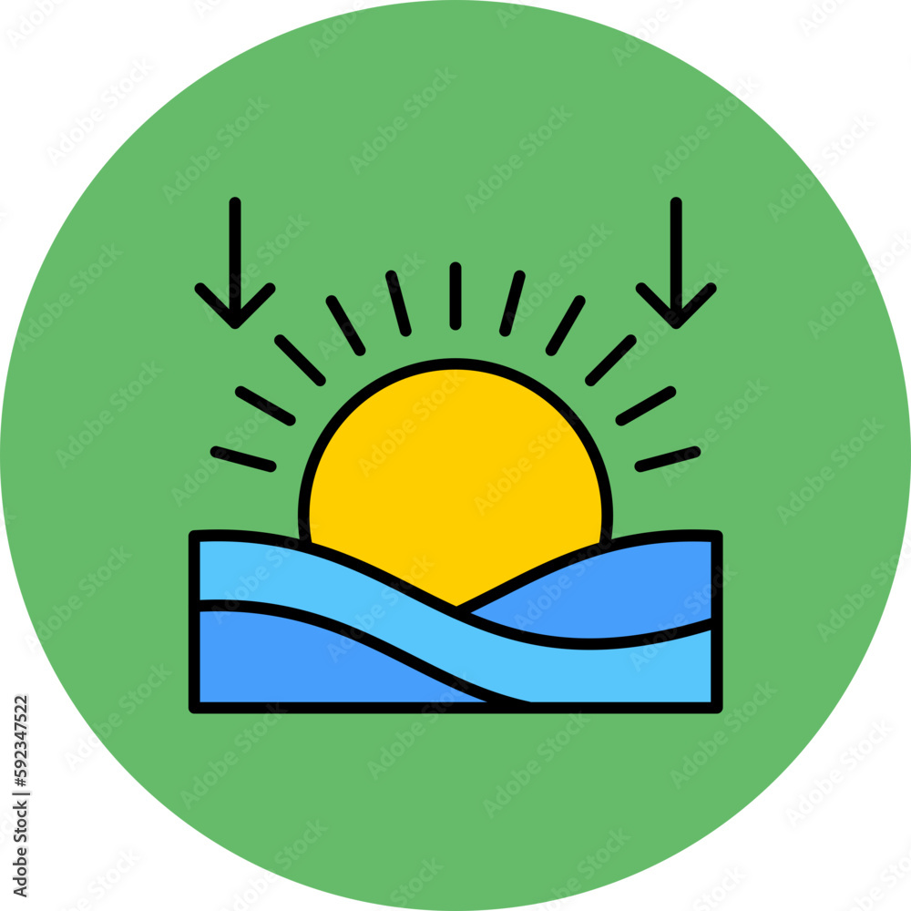 Fototapeta premium Sunset Icon