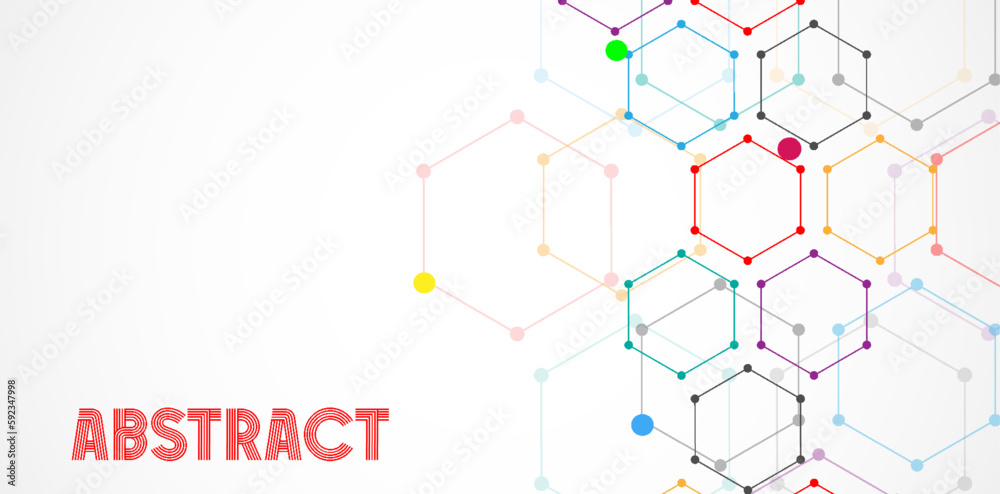 Abstract background and geometric pattern with connecting the dots and lines. Networking concept, internet connection and global communication