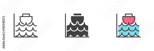 High tide different style icon set