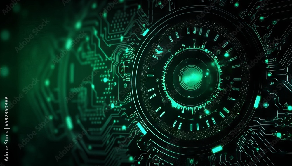 Gear Futuristic Motherboard and Computer Board Chips Generative AI Gear Futuristic Motherboard and Computer Board Chips Generative AI