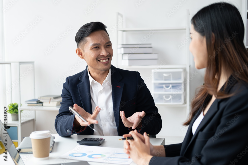Businessteam collaboration and planning with executive team sharing goal, vision and idea together. Businessteam collaboration and planning with executive team sharing goal, vision and idea together.