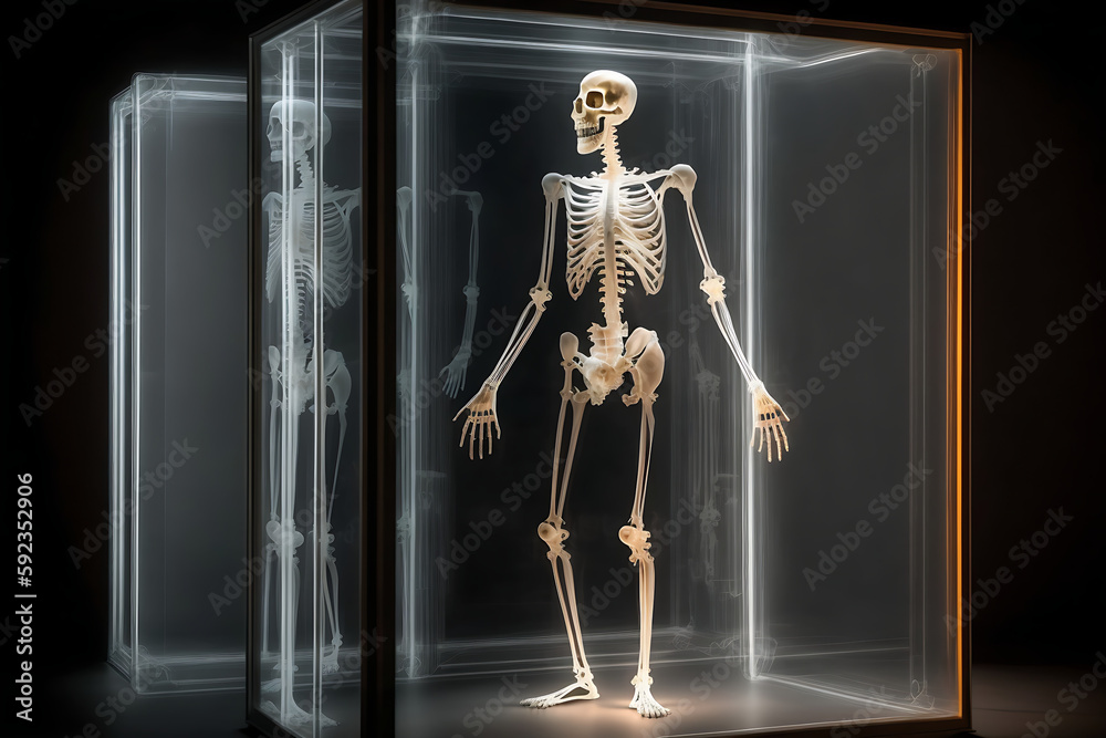 Obraz premium skeleton in museum