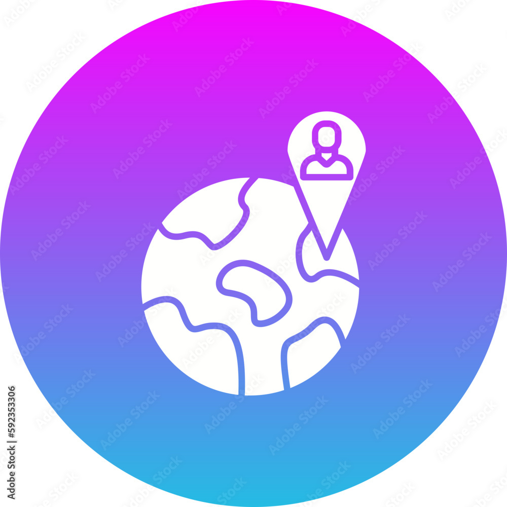 Citizenship Gradient Circle Glyph Inverted Icon Citizenship Gradient Circle Glyph Inverted Icon