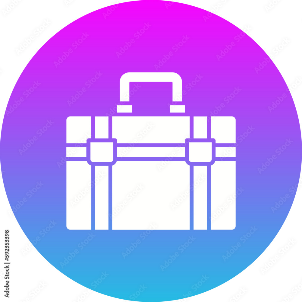 Suitcase Gradient Circle Glyph Inverted Icon Suitcase Gradient Circle Glyph Inverted Icon