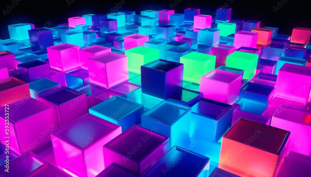 Abstract Background with Cubes Generative AI Abstract Background with Cubes Generative AI