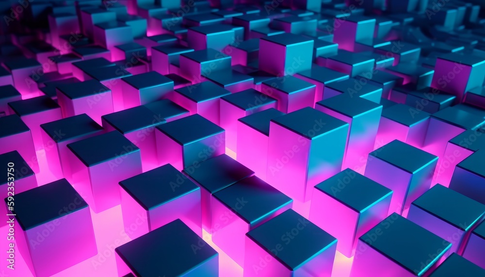 Abstract Background with Cubes Generative AI Abstract Background with Cubes Generative AI