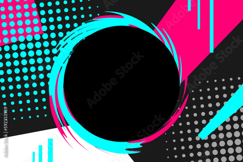 Colored modern background in the style of the social network. Digital background. Stream cover. Social media concept. Vector illustration photo