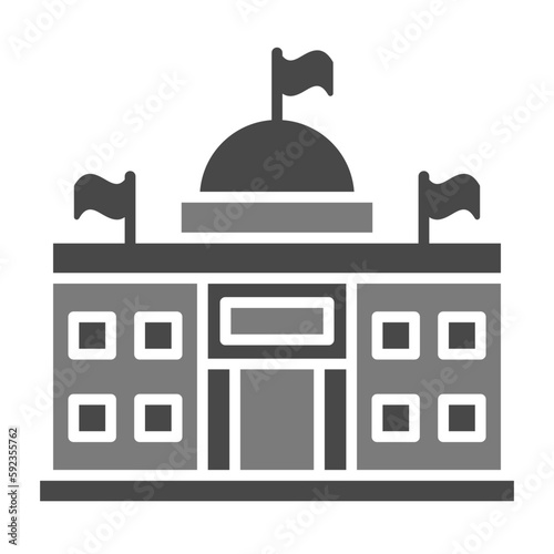 Embassy Greyscale Glyph Icon