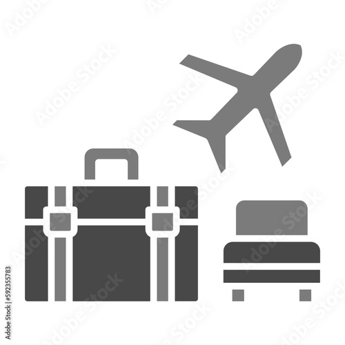 Vacation Greyscale Glyph Icon