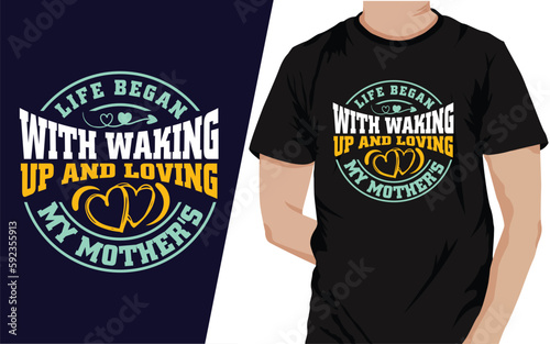happy mothers dey t-shirt design