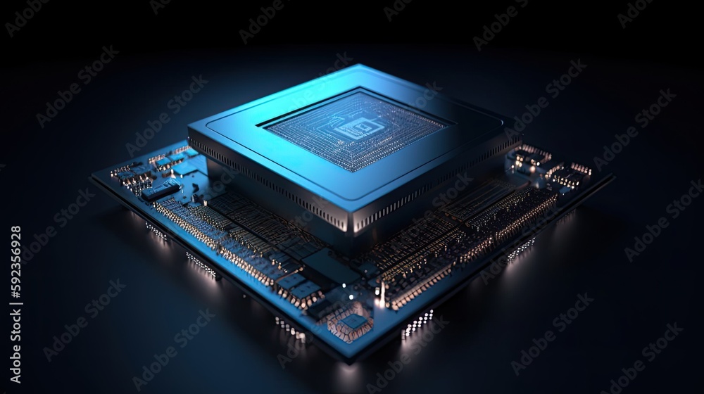 Artificial Intelligence concept CPU quantum computing, 8k, epic, realistic, photography, generative ai Artificial Intelligence concept CPU quantum computing, 8k, epic, realistic, photography, generative ai