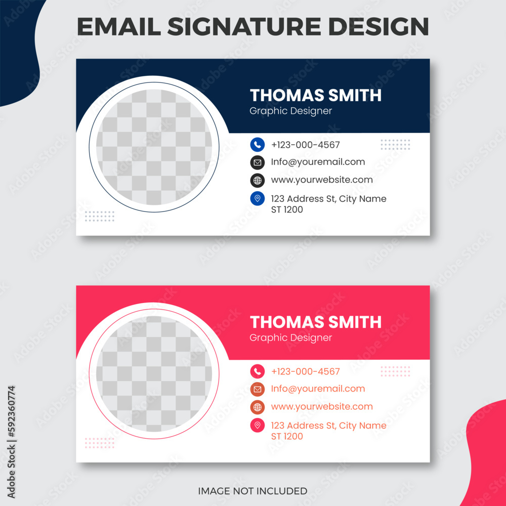 Business corporate email signature, or email footer and personal social media cover templates Business corporate email signature, or email footer and personal social media cover templates
