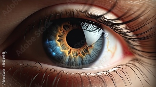 Human eye close up Generative AI