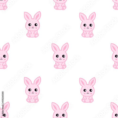 seamless pattern with bunnies