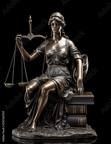 Lady Justice, America, Independence, Graphic Resource, Logo, T Shirt Design. Generative AI © Art for Insomniacs
