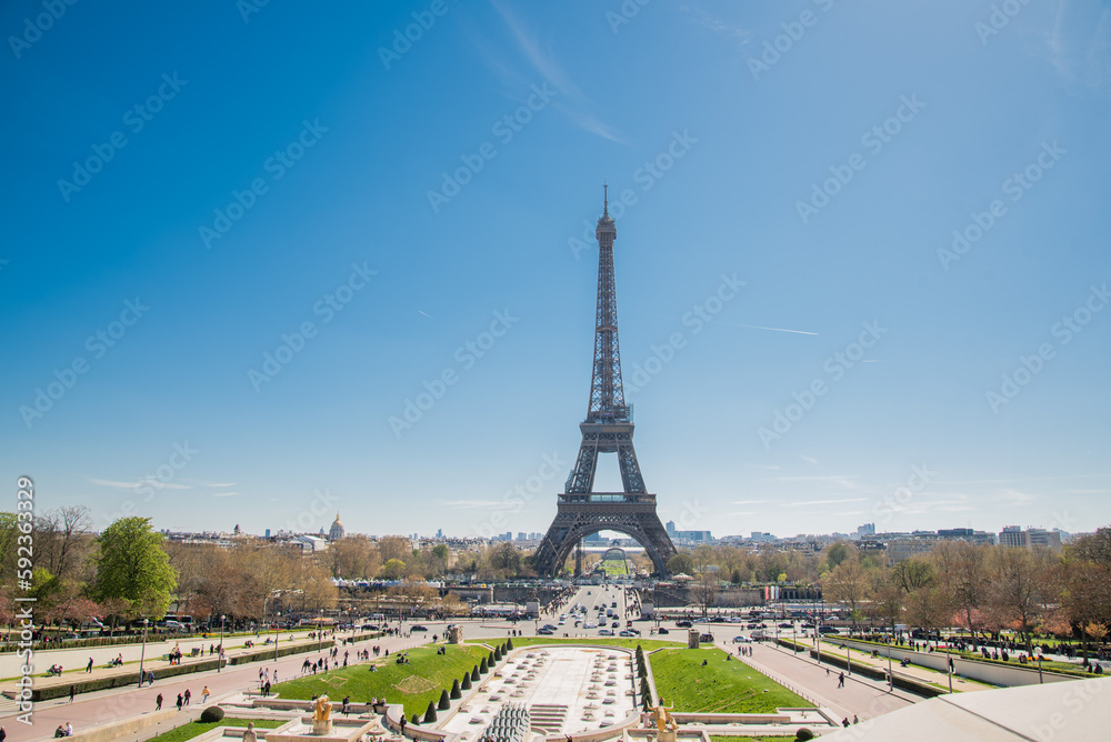 The Eiffel Tower is a wrought-iron lattice tower on the Champ de Mars in Paris, France. It is named after the engineer Gustave Eiffel, is 330 metres and the tallest structure in Paris.