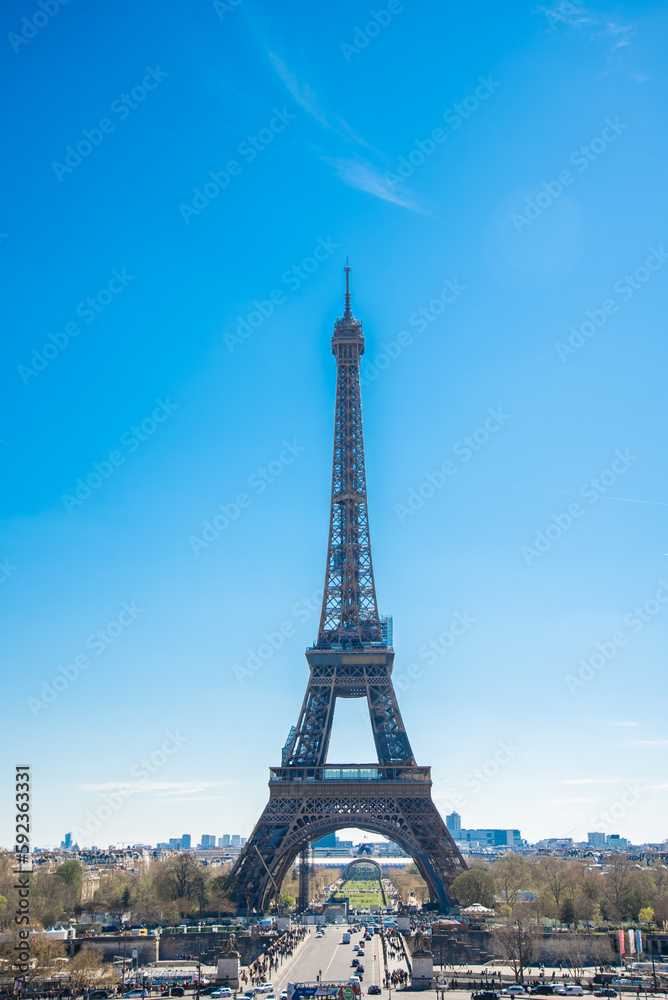 The Eiffel Tower is a wrought-iron lattice tower on the Champ de Mars in Paris, France. It is named after the engineer Gustave Eiffel, is 330 metres and the tallest structure in Paris.