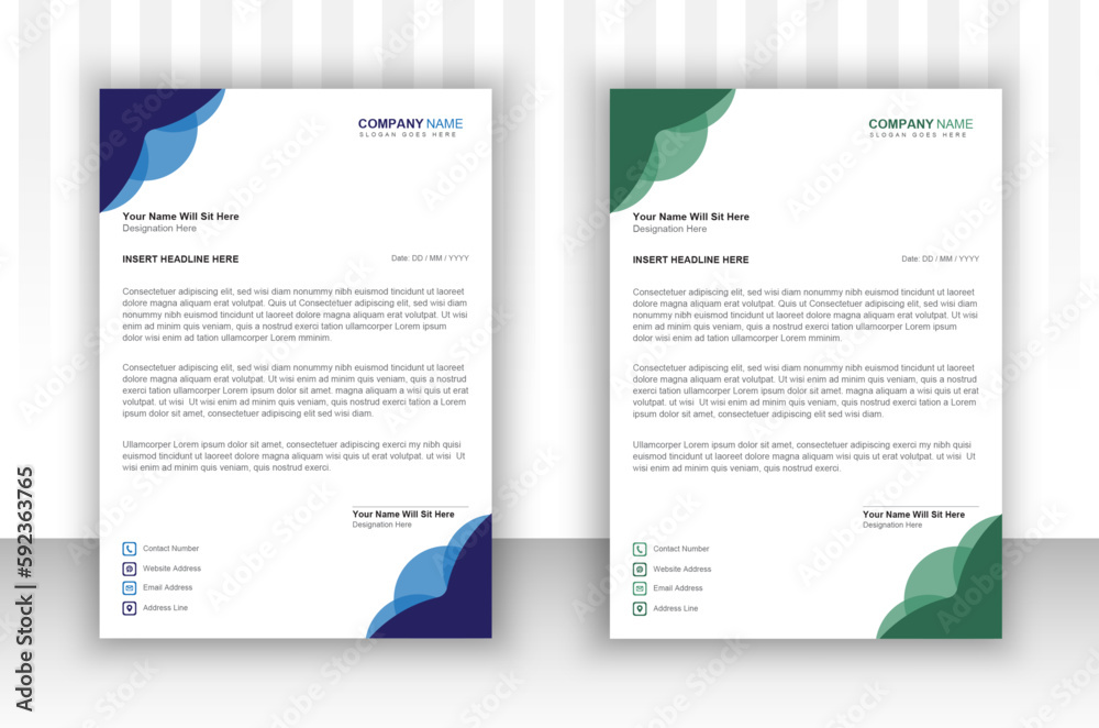 Creative And Modern business letterhead design in attractive style