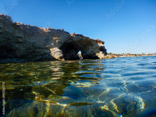 sicilian cliffs by sea