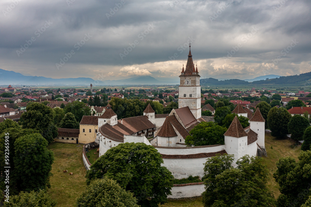 The fortified church of Honigberg at Brasov in Romania