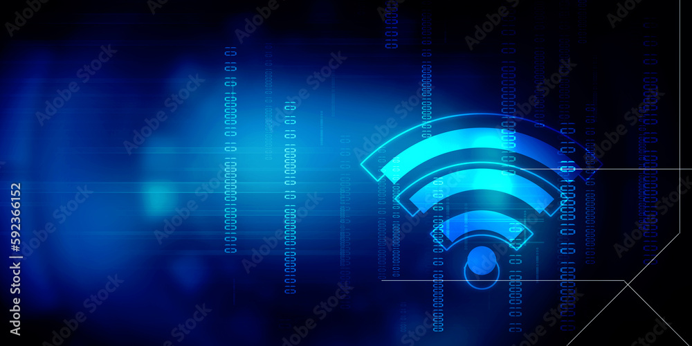 2d illustration WiFi symbol sign 2d illustration WiFi symbol sign