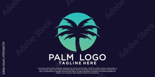 Free Download Palm logo design with unique concept Premium Vector Part 9 - GFXLoad