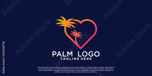 Palm logo design with unique concept Premium Vector Part 10