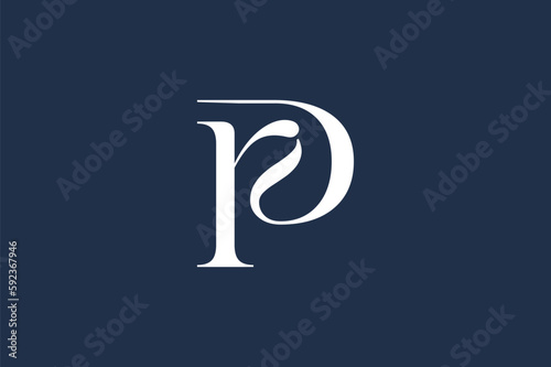 RP PR latter mark boho creative logo design