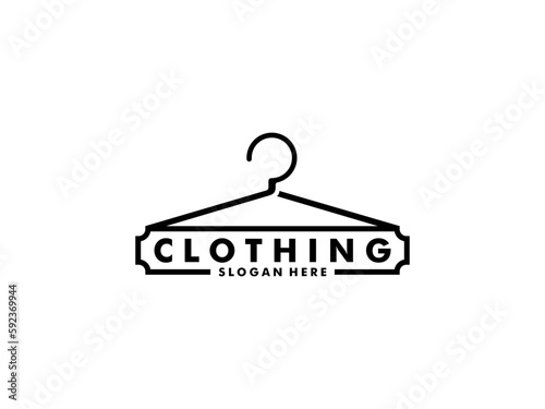 clothing store logo design inspiration. Cloth Shop logo, Clothes logo vector illustration