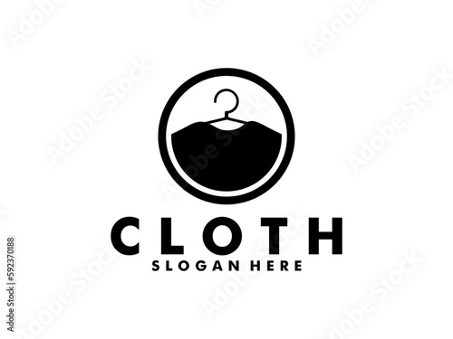 clothing store logo design inspiration. Cloth Shop logo, Clothes logo vector illustration