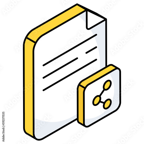 An icon design of share file 