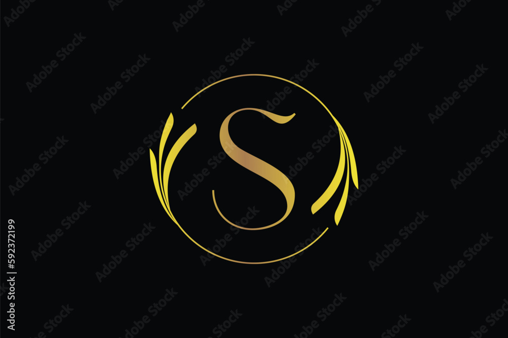 S latter boho botanical eye catchy logo design S latter boho botanical eye catchy logo design