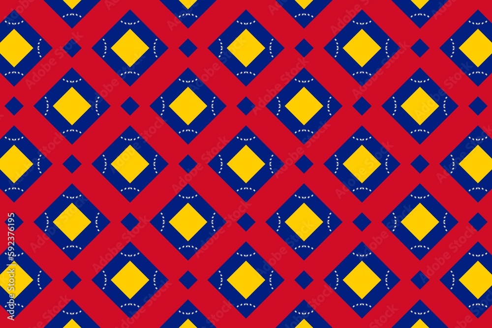 Geometric pattern in the colors of the national flag of Venezuela. The colors of Venezuela. Geometric pattern in the colors of the national flag of Venezuela. The colors of Venezuela.