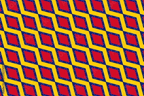 Geometric pattern in the colors of the national flag of Venezuela. The colors of Venezuela.