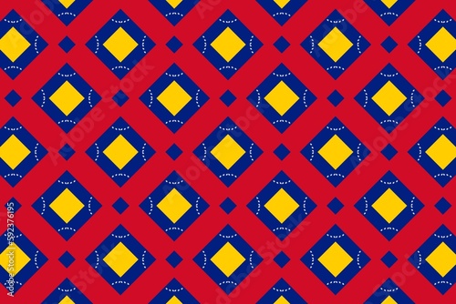 Geometric pattern in the colors of the national flag of Venezuela. The colors of Venezuela.