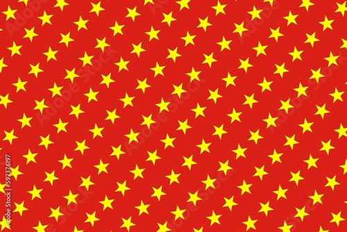 Geometric pattern in the colors of the national flag of Vietnam. The colors of Vietnam.
