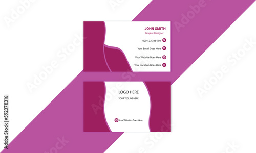  Vector creative business card template with triangles, squares, round, waves for business, technology. Portrait and landscape orientation. Horizontal and vertical layout. Vector illustration.