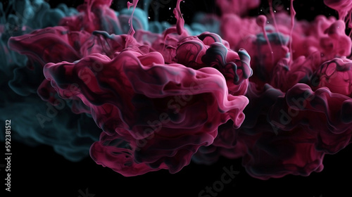 ink in water liquid splash cloud background new quality art colorful joyful stock image illustration design generative ai