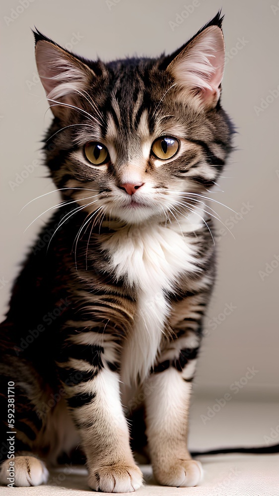 Cute cat with cute expression
