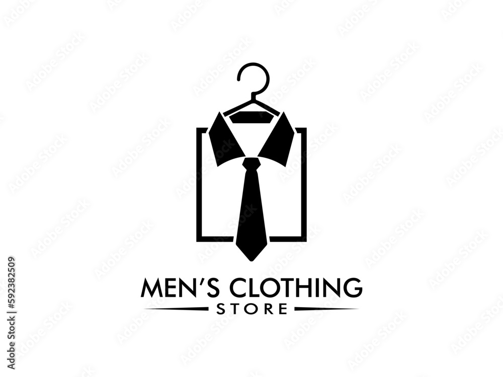 Men's clothing store logo, clothing store on transparent background. Use for clothing shop